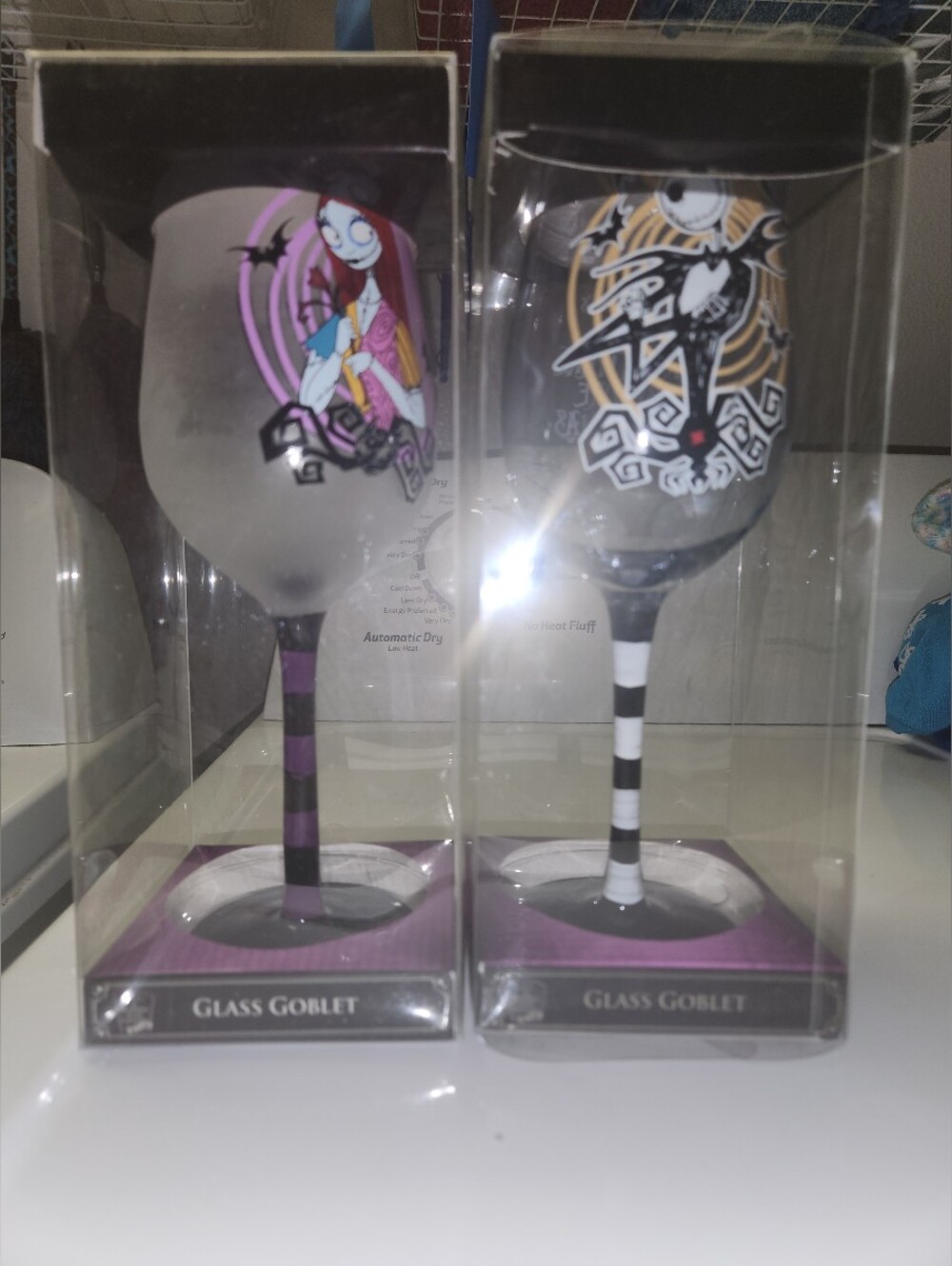 Nightmare Before Christmas Wine Glasses